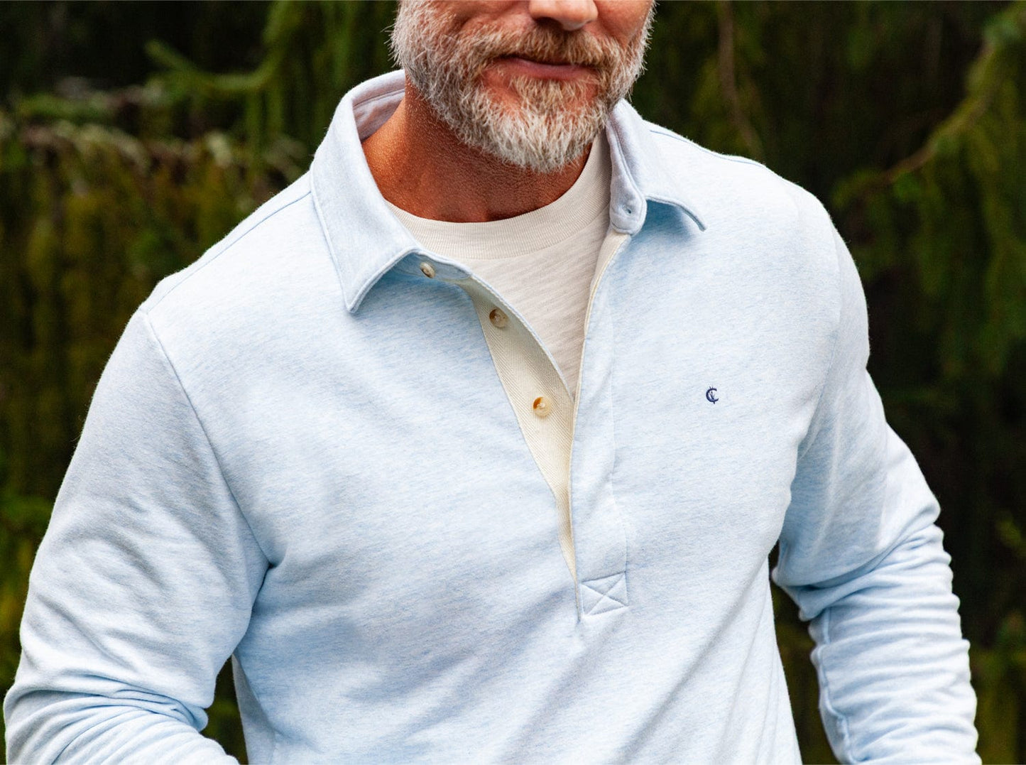 Collared Sweatshirt - Heather Ice