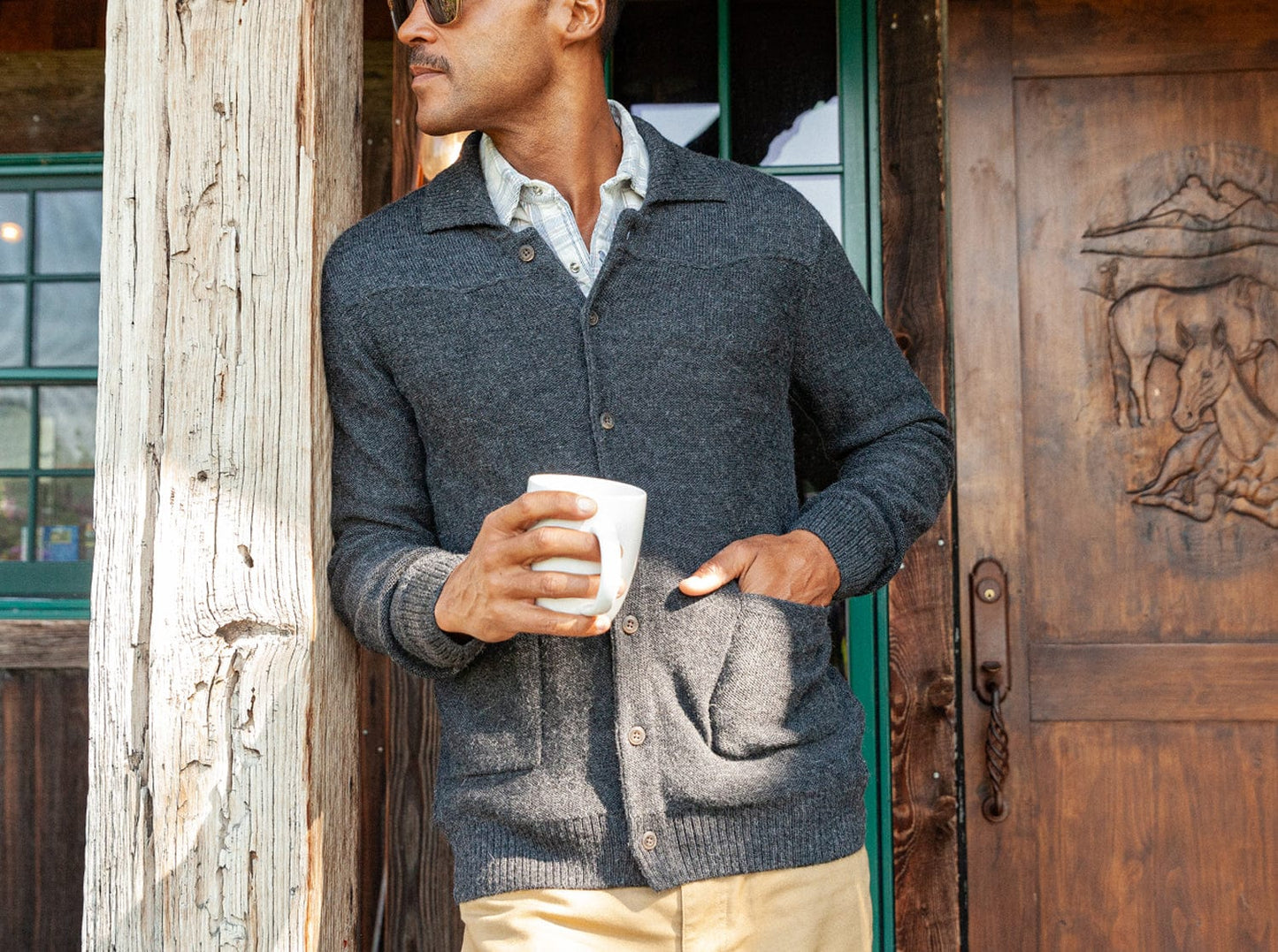 Western Sweater Jacket - Heather Charcoal