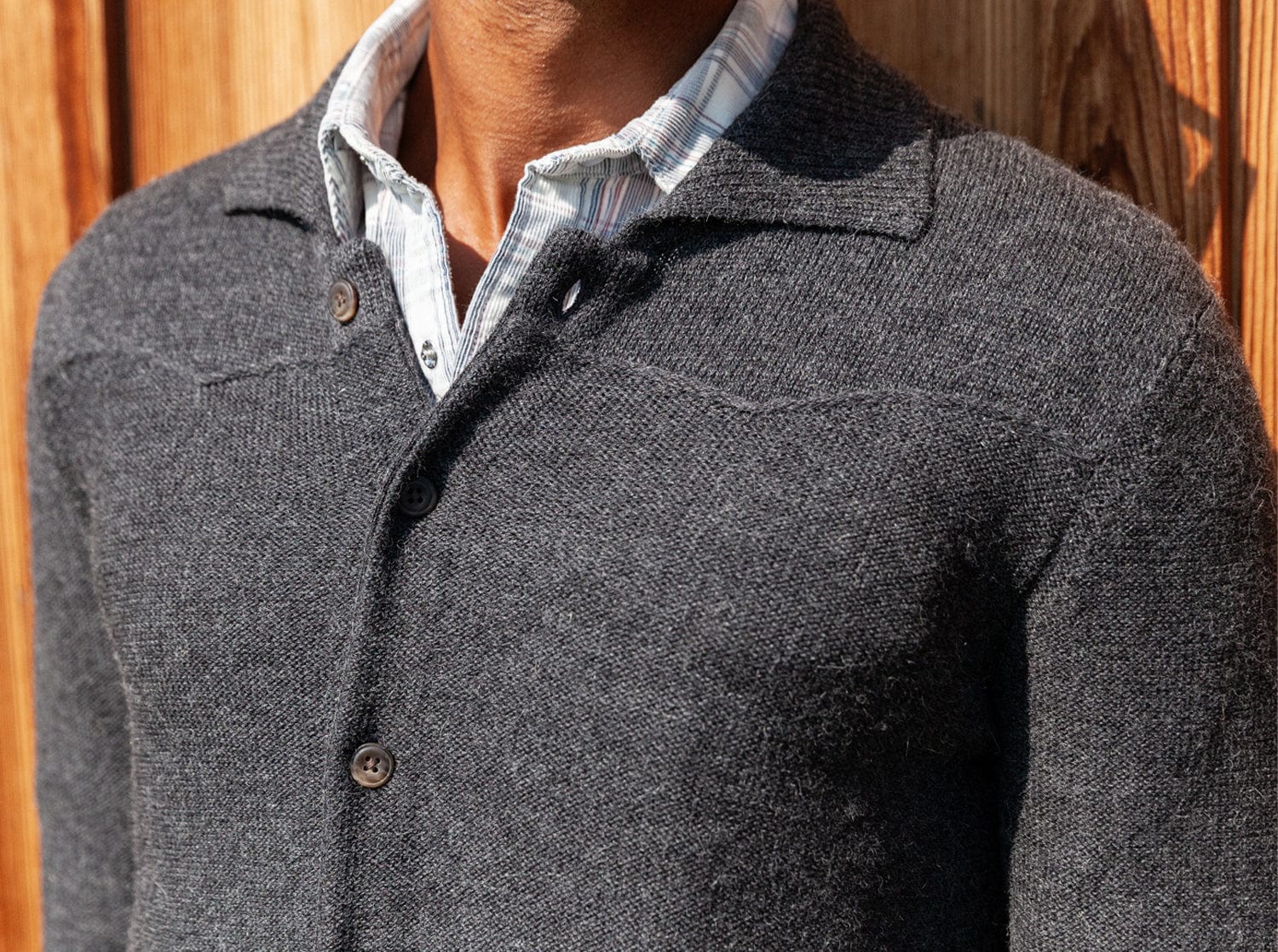 Western Sweater Jacket - Heather Charcoal - Secondary