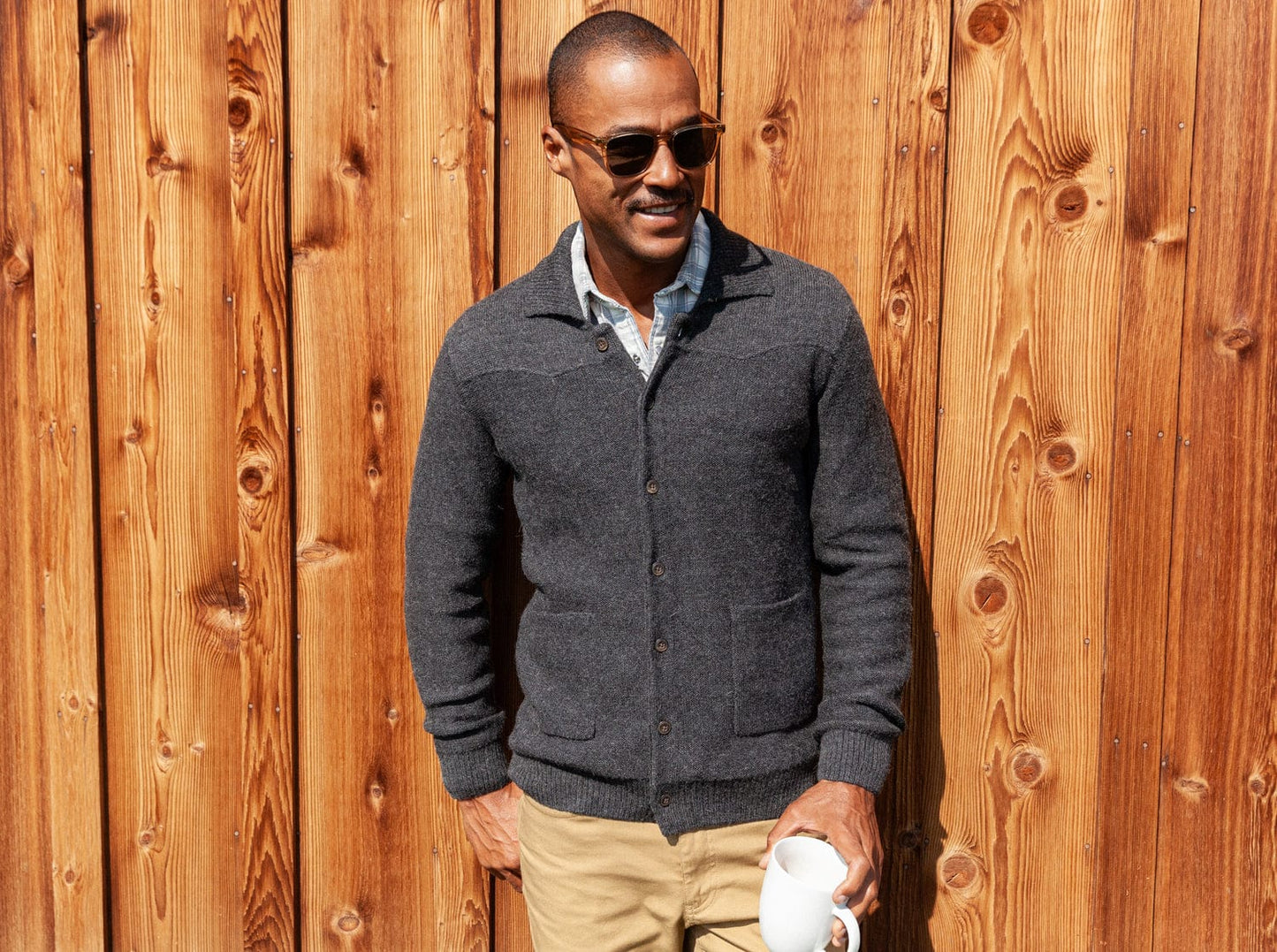 Western Sweater Jacket - Heather Charcoal