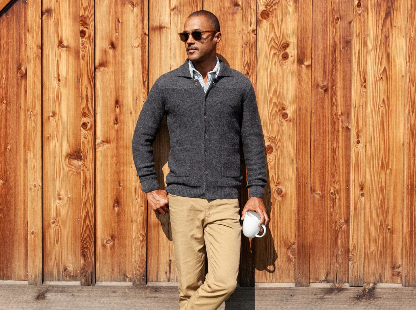 Western Sweater Jacket - Heather Charcoal