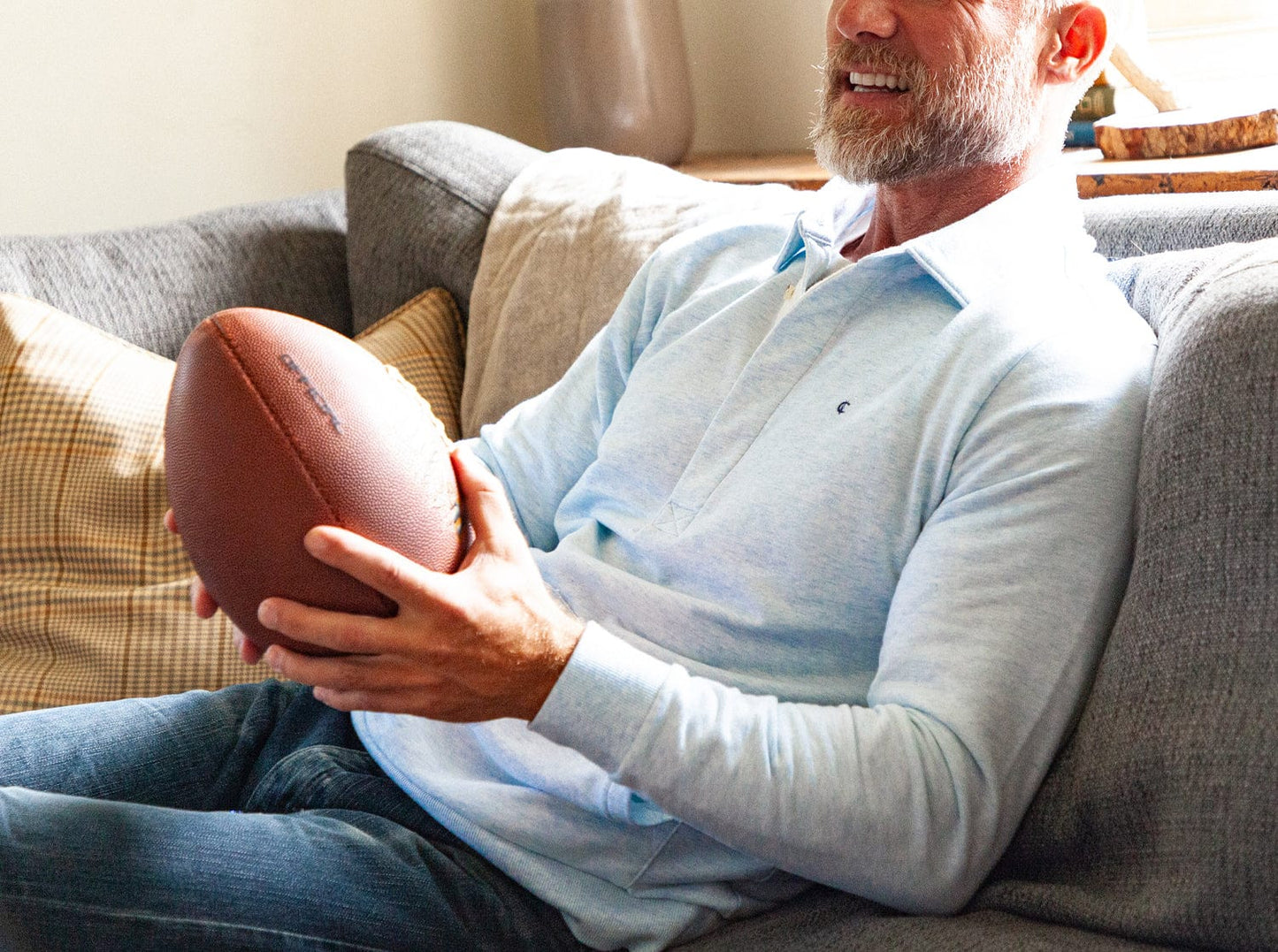 Collared Sweatshirt - Heather Ice