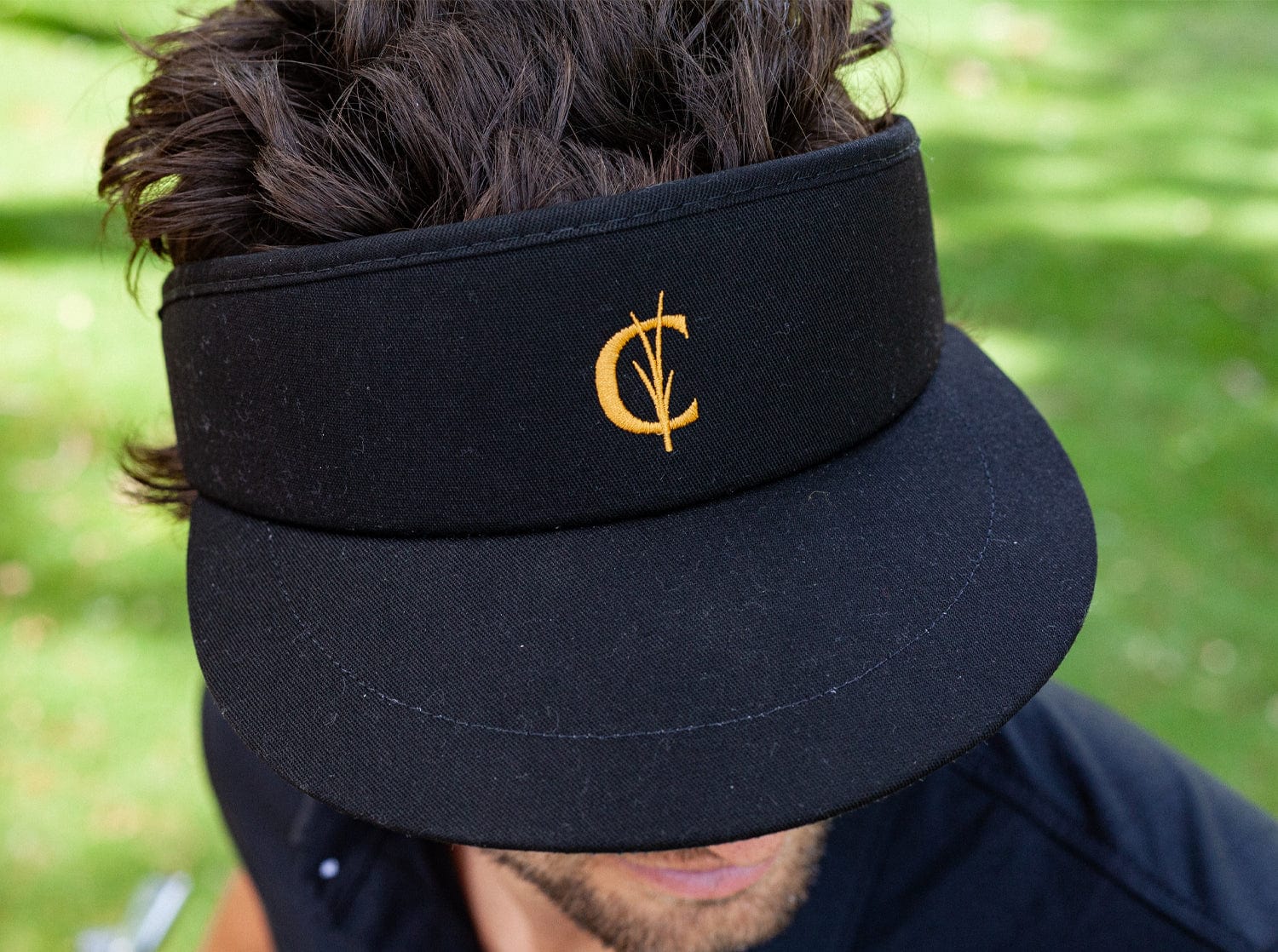 LOUIS VUITTON Monogram hat Sun visor Nylon Black