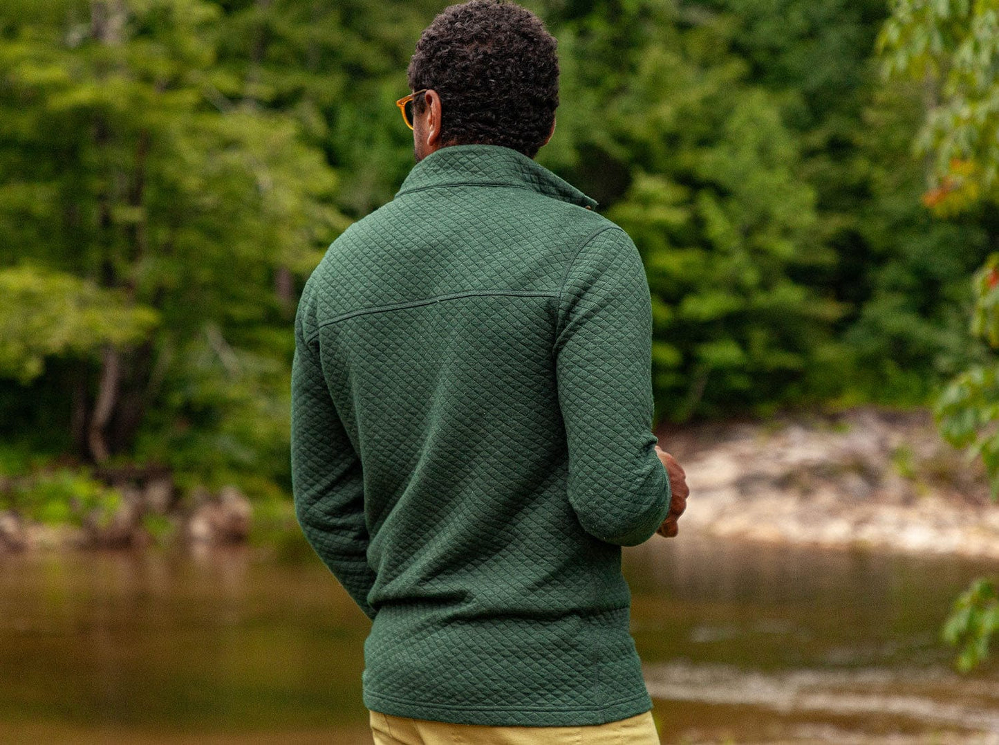 Quilted Pullover - Heather Ivy