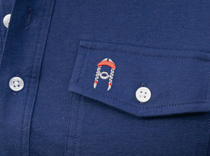 Willie Nelson Players Shirt - The Icon - Navy