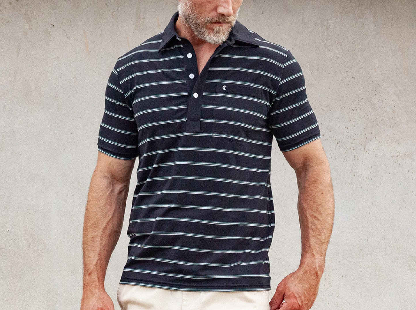 Performance Players Shirt - Cassidy Stripe - Black