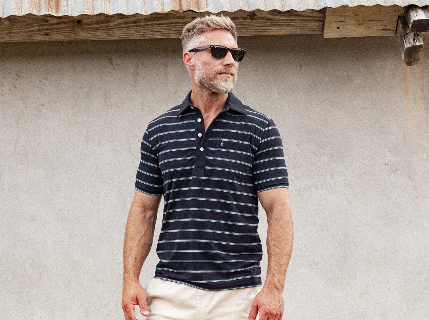 Performance Players Shirt - Cassidy Stripe - Black