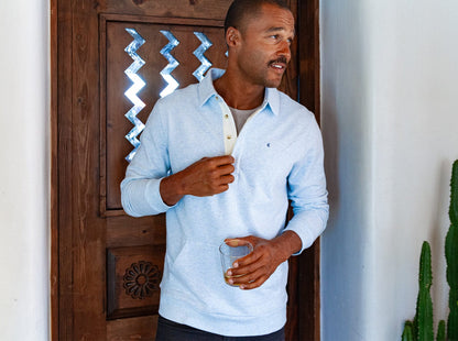 Collared Sweatshirt - Heather Ice