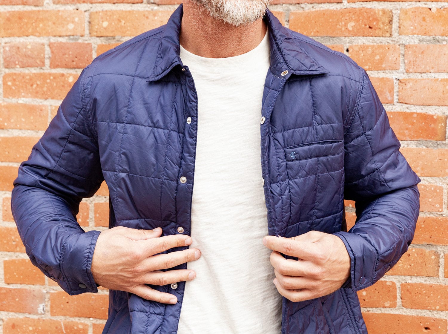 Hudson Quilted Shacket - Navy - Secondary