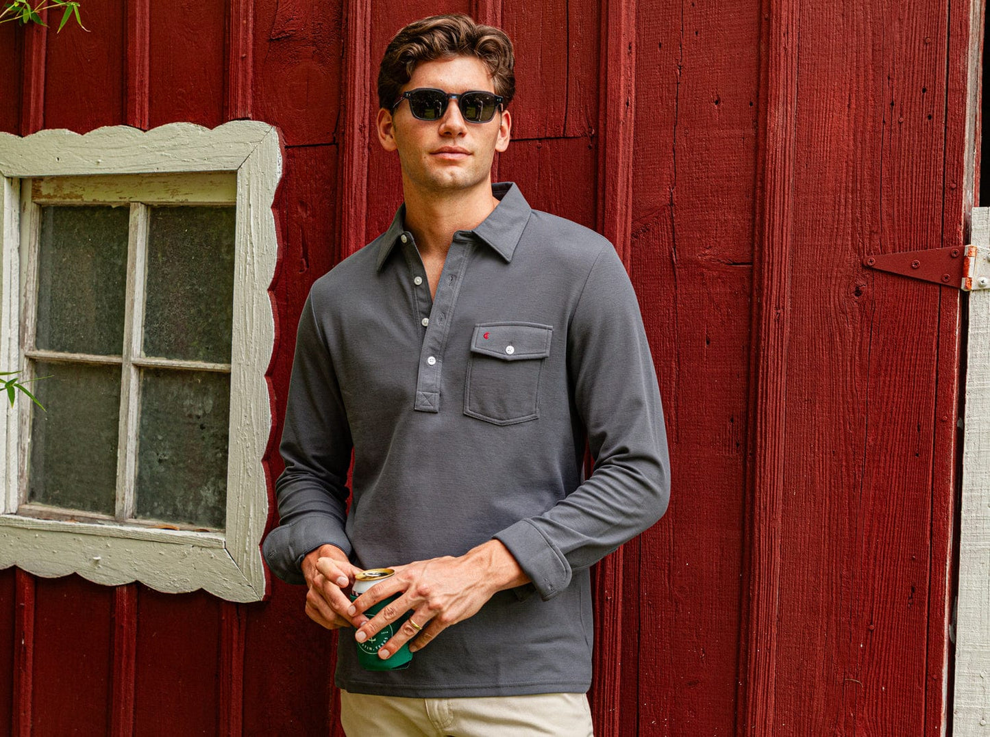 Long Sleeve Players Shirt - Blue Steel