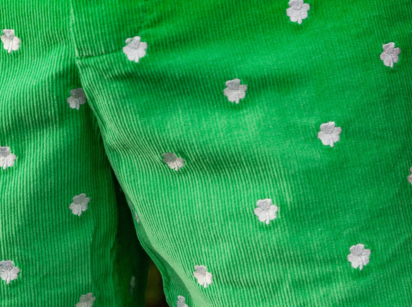 Cruiser Cord Shorts - Irish Green - Shamrock Emb