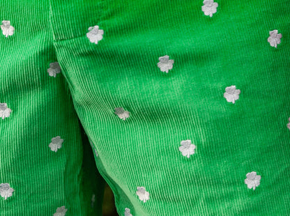 Cruiser Cord Shorts - Irish Green - Shamrock Emb