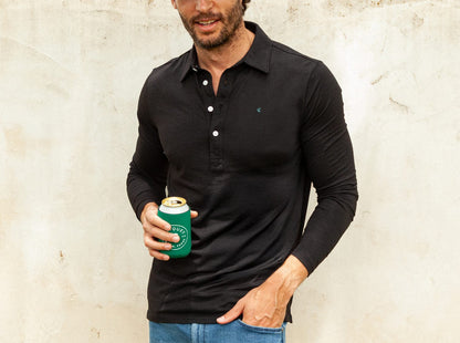 brrr° Long Sleeve Range Polo - Dark Knight