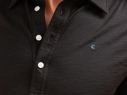 brrr° Long Sleeve Range Polo - Dark Knight