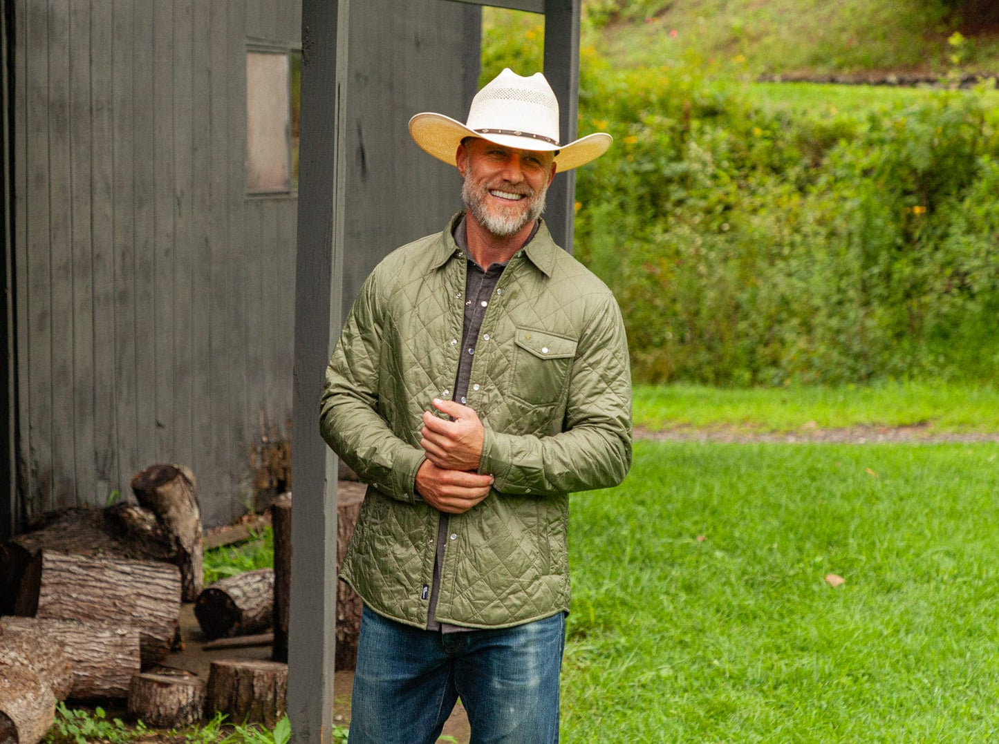 Quilted Shacket - Olive