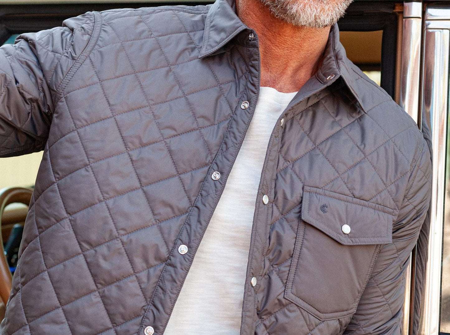 Quilted Shacket - Eiffel Tower