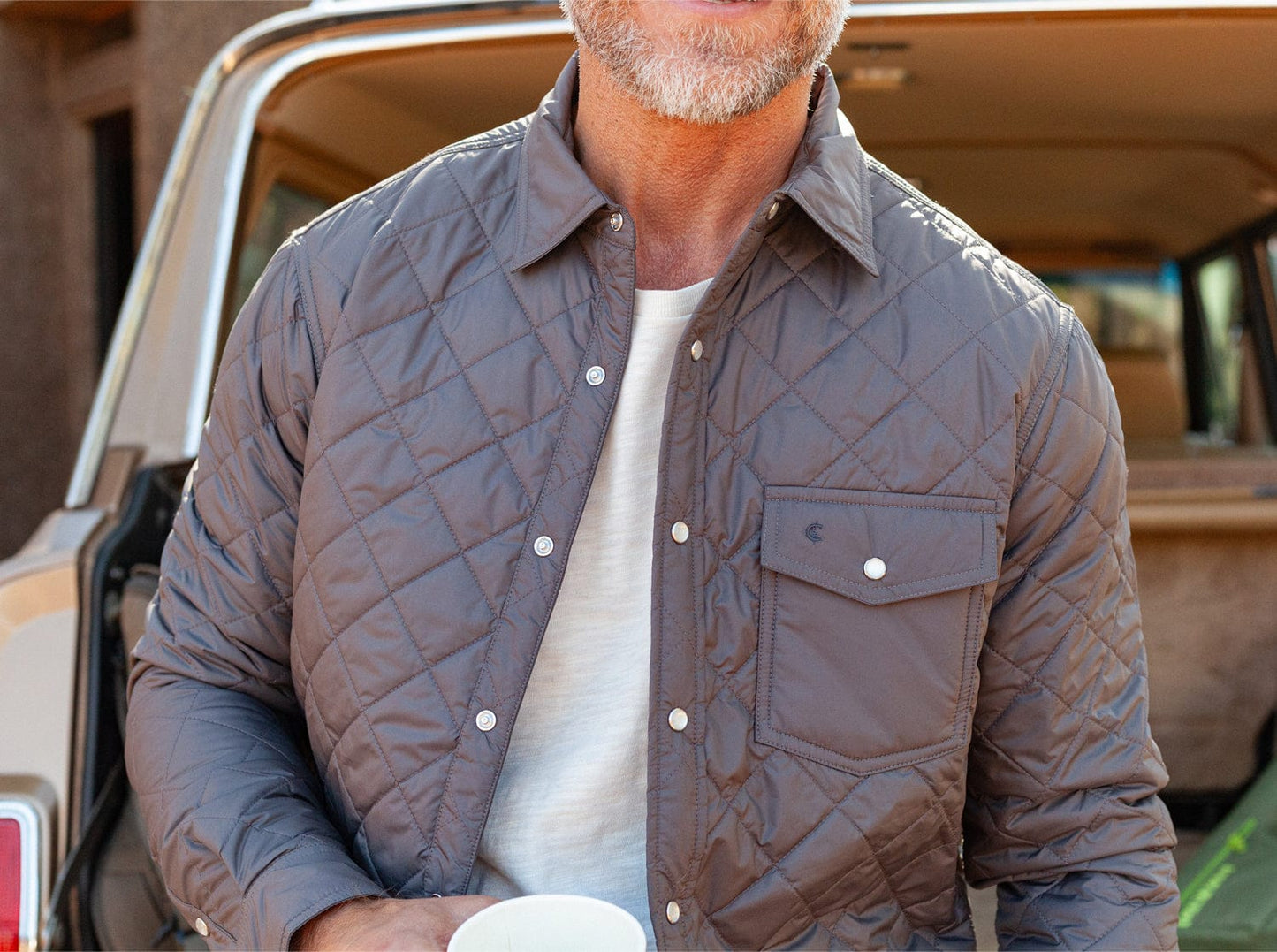 Quilted Shacket - Eiffel Tower