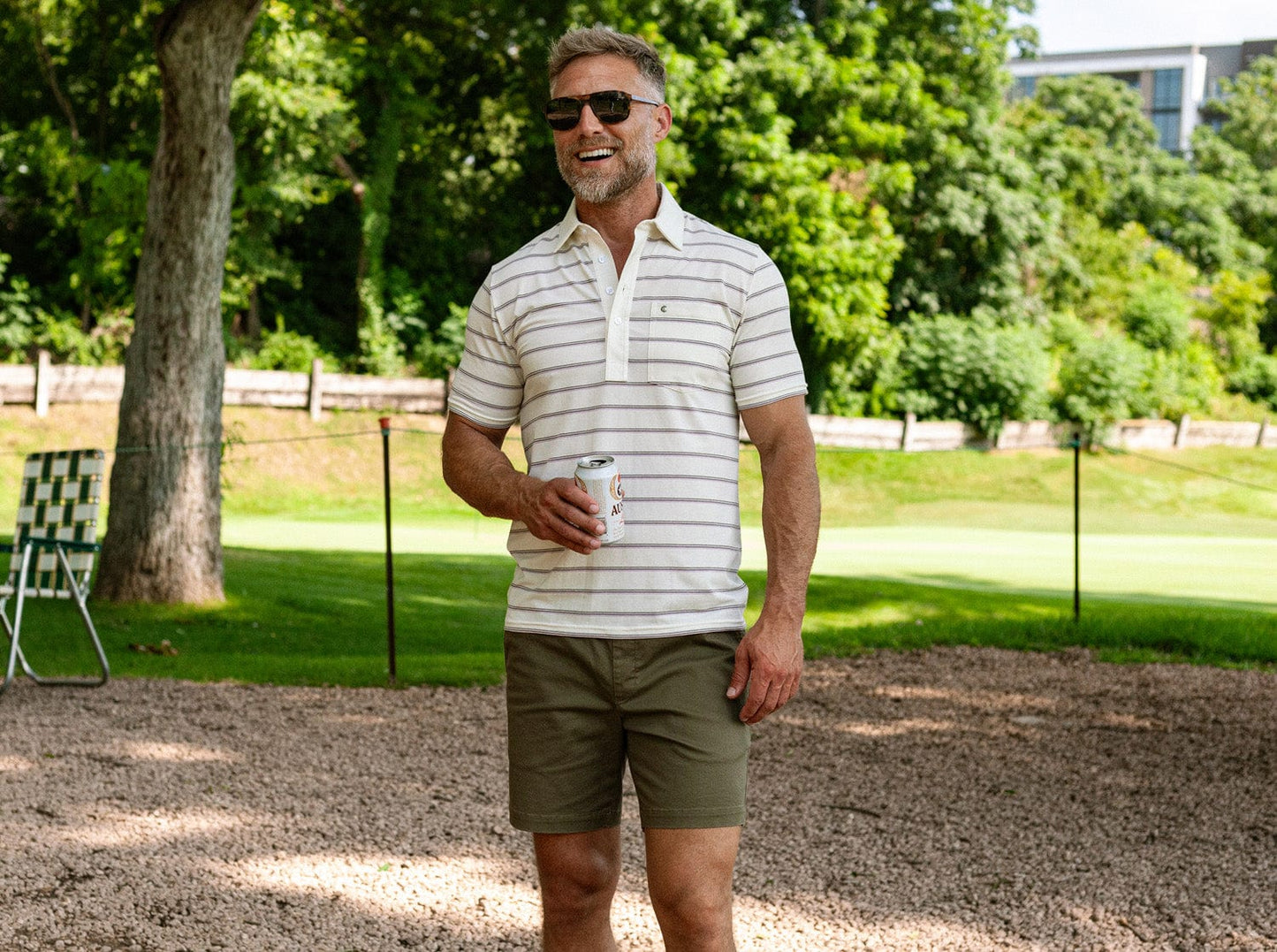 Performance Players Shirt - Cassidy Stripe - Cream