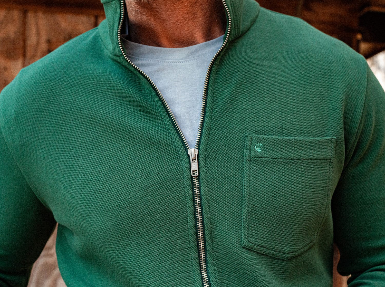 Courtside Jacket - Hunter Green - Secondary