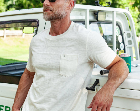 Slub Cotton Pocket T-Shirt - Natural