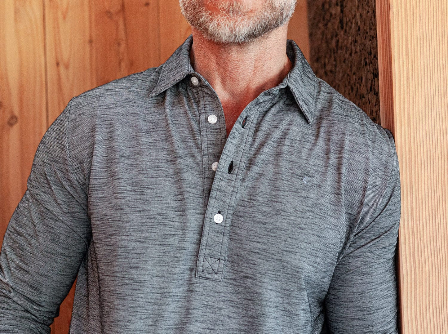 brrrº Long Sleeve Range Polo - Blackbird