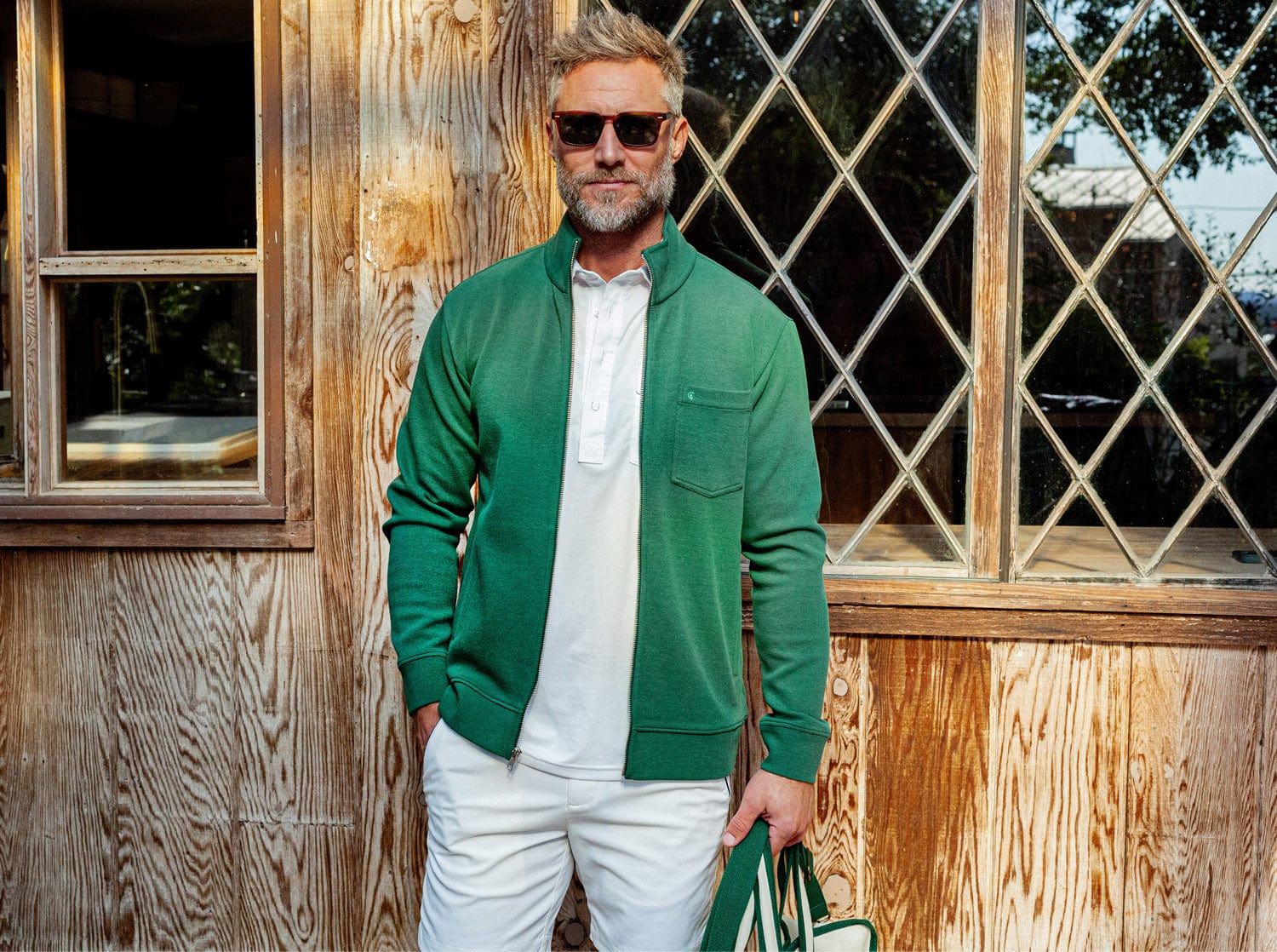 Courtside Jacket - Hunter Green