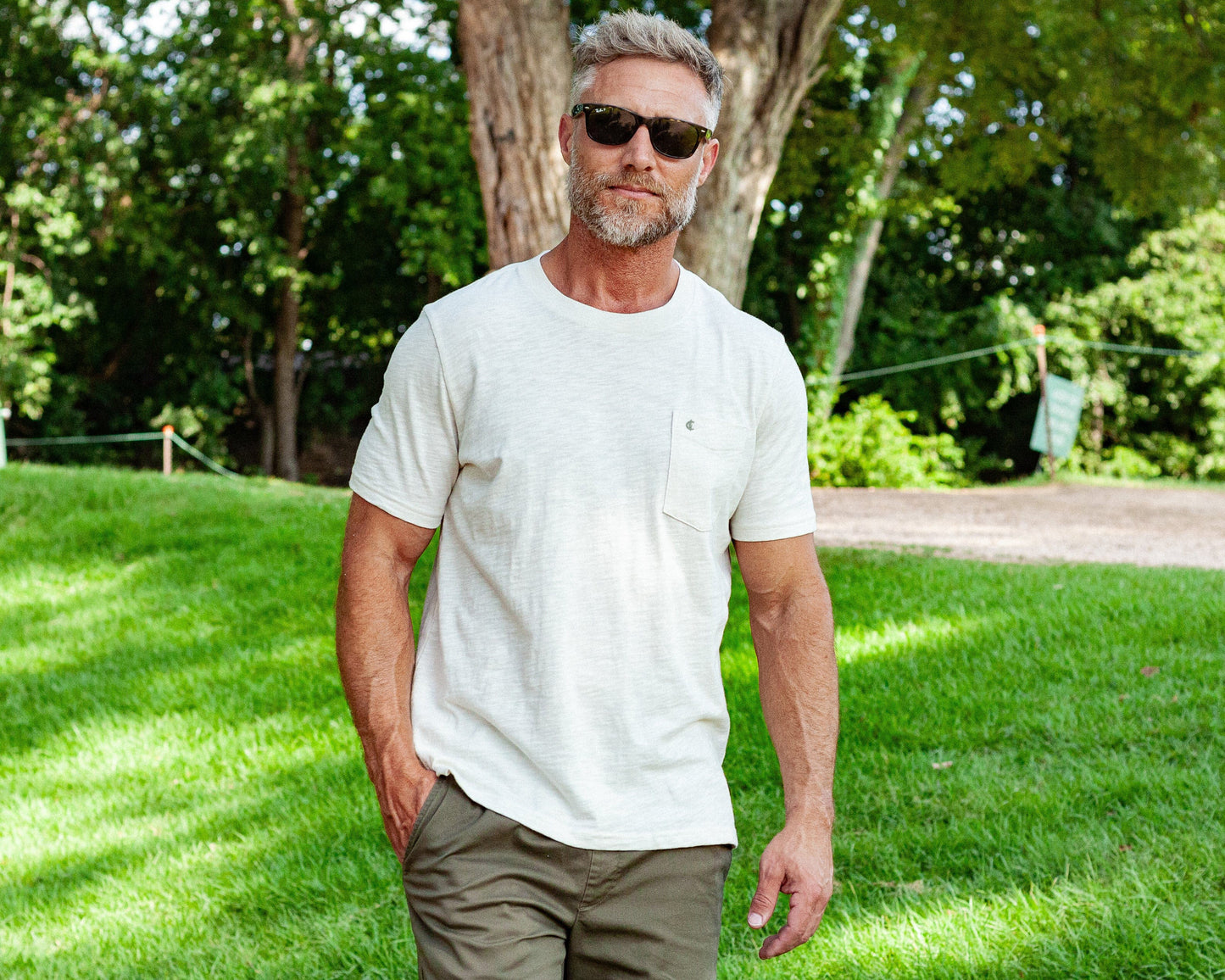 Slub Cotton Pocket T-Shirt - Natural
