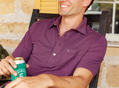 Performance Players Shirt - Farrell Stripe - Burgundy