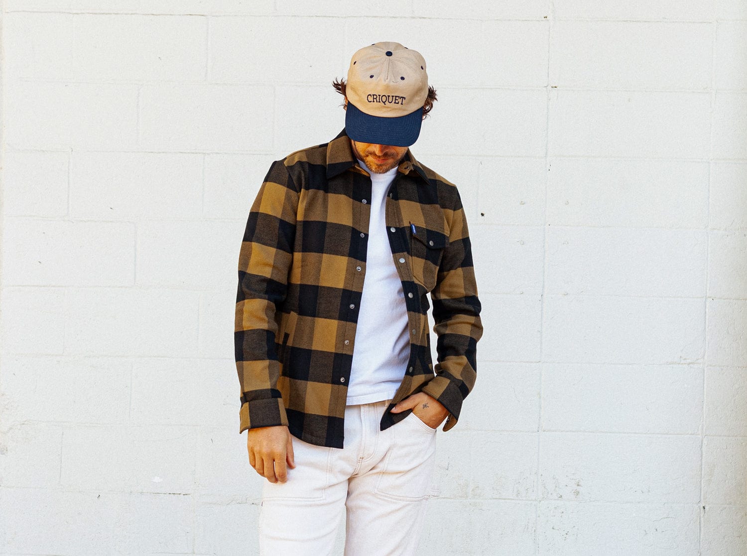 Flannel Shirt Jacket - Buffalo Check - Wheat