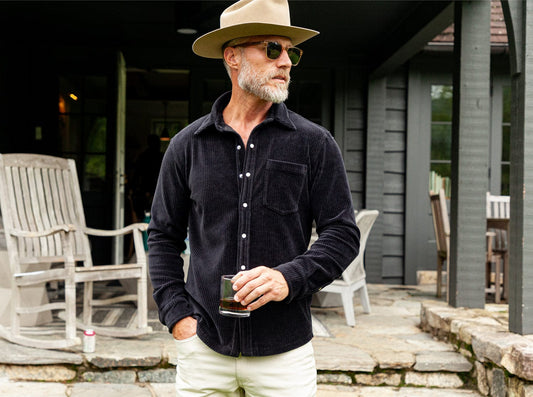 The Velour Pearl Snap - Black Stallion