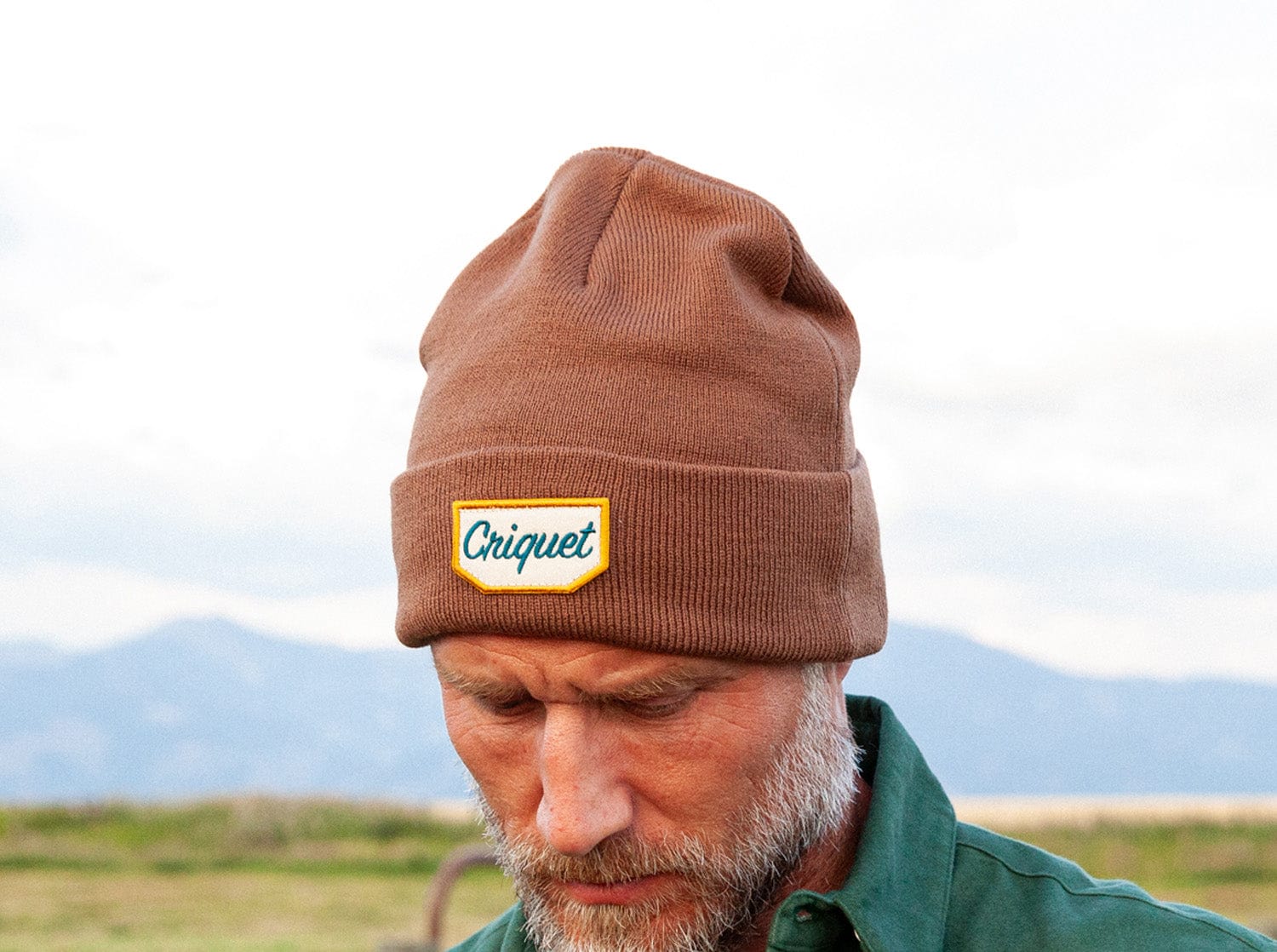 Classic Cuffed Beanie - Criquet Hex Patch - Brown Sugar - Secondary