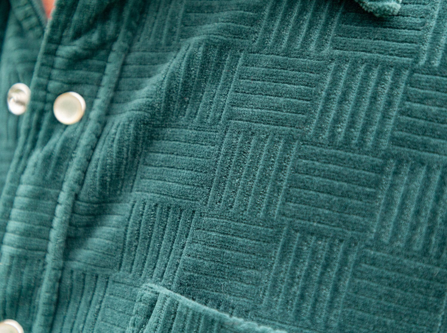 The Velour Pearl Snap - Jacquard - Pine