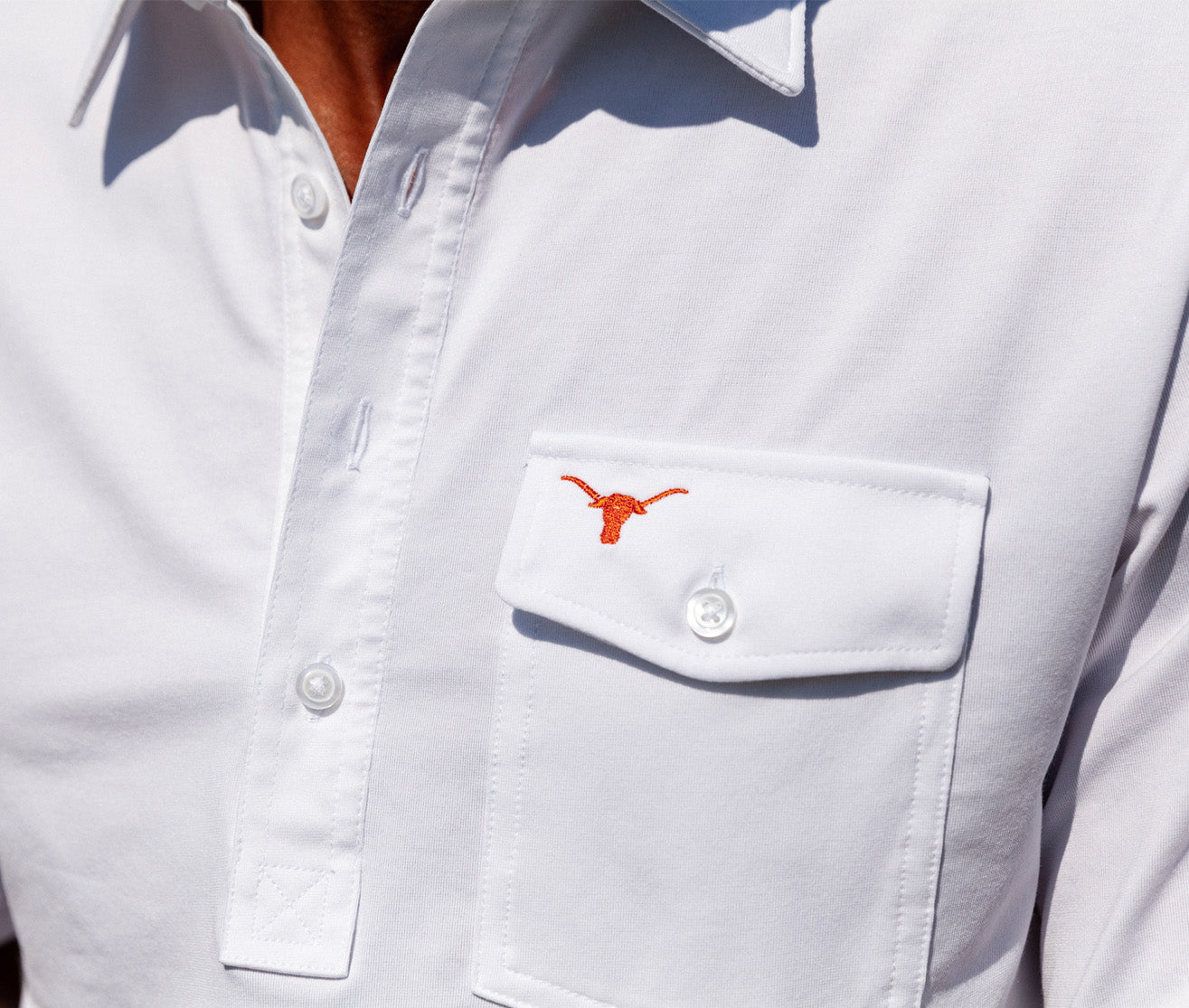 Texas - Coach's Performance Players Shirt - Longhorn - White - Secondary