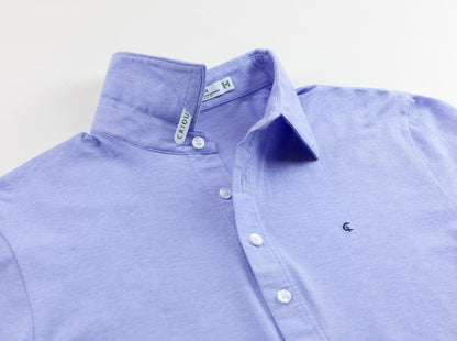 Slim Fit Top-Shelf Range Polo - Bluebonnet Microstripe