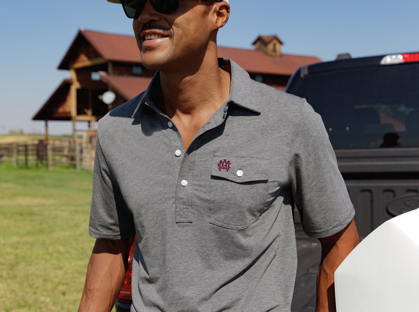 Texas A&M 150 - Coach’s Players Shirt - AMC - Heather Grey