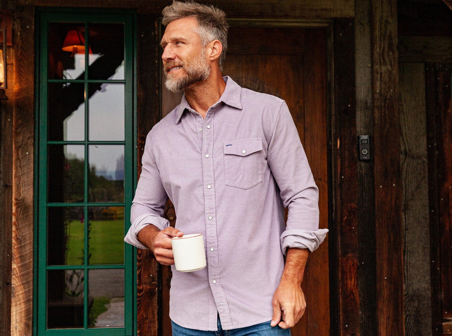 Corduroy Pearl Snap - Lavender Field