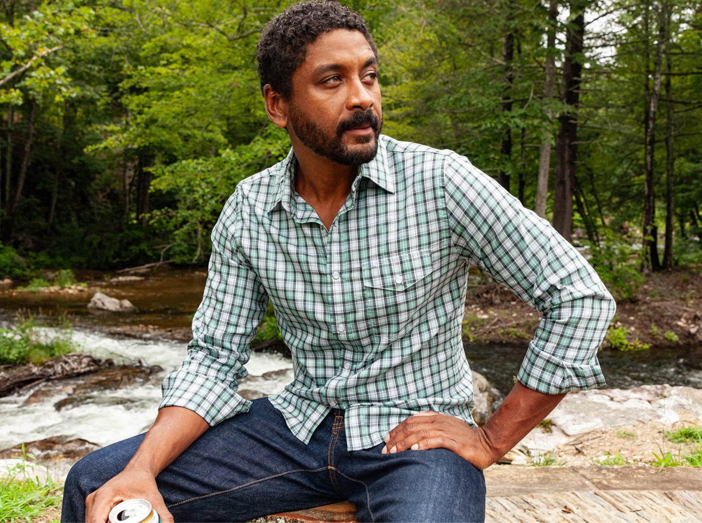 Performance Pearl Snap - Murphy Plaid - Light Blue