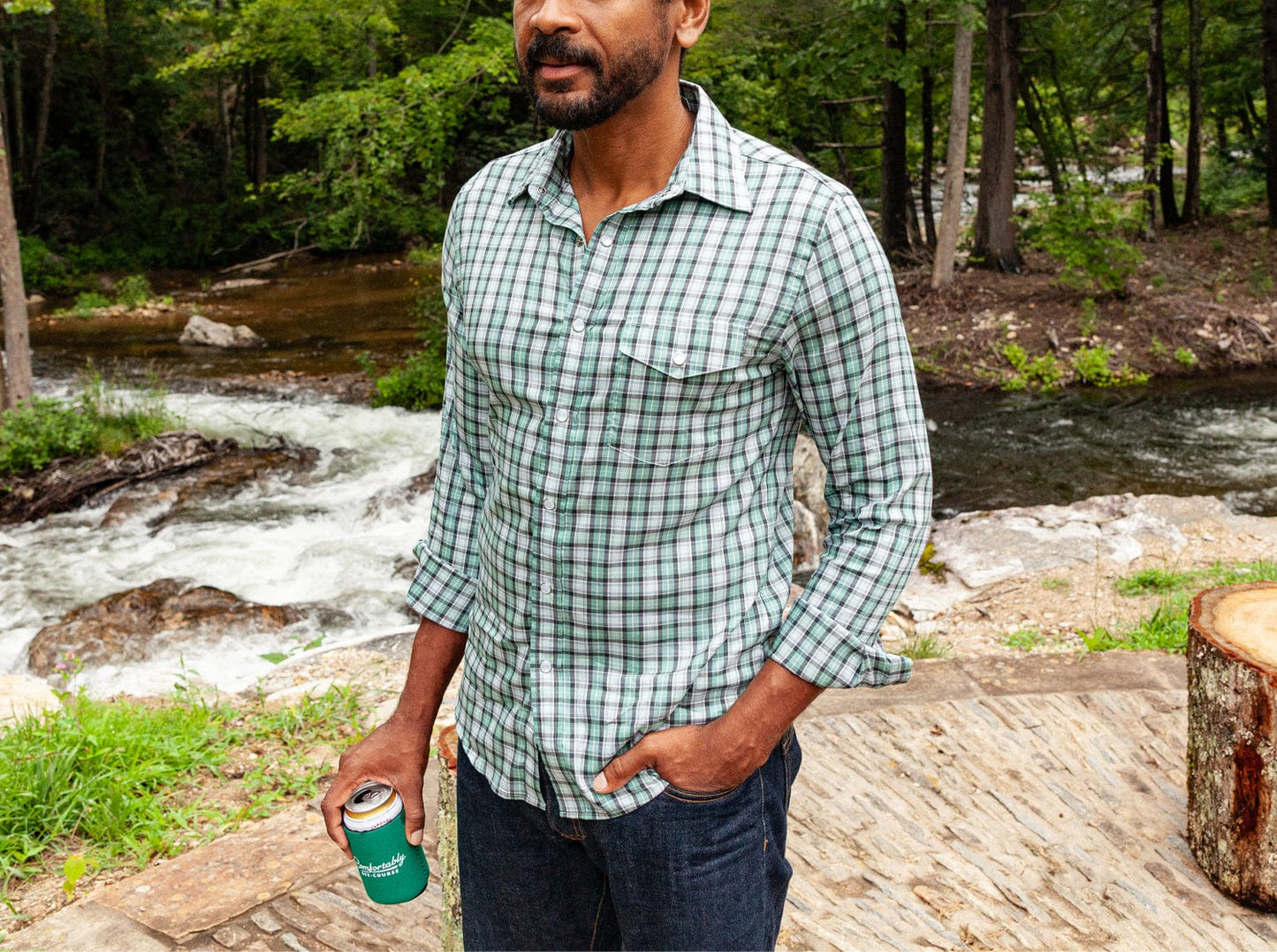 Performance Pearl Snap - Murphy Plaid - Light Blue