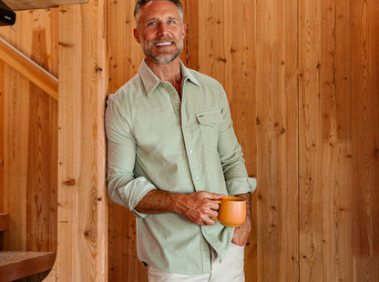 Corduroy Pearl Snap - Desert Sage