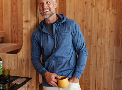 Lounge Zip-Up Hoodie - Navy