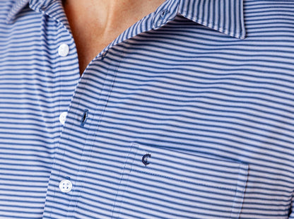 Performance Players Shirt - Farrell Stripe - Blue