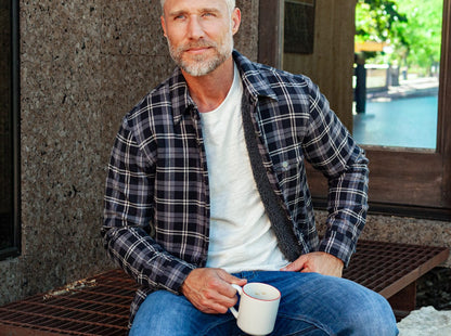 Sherpa Shacket - Black Plaid