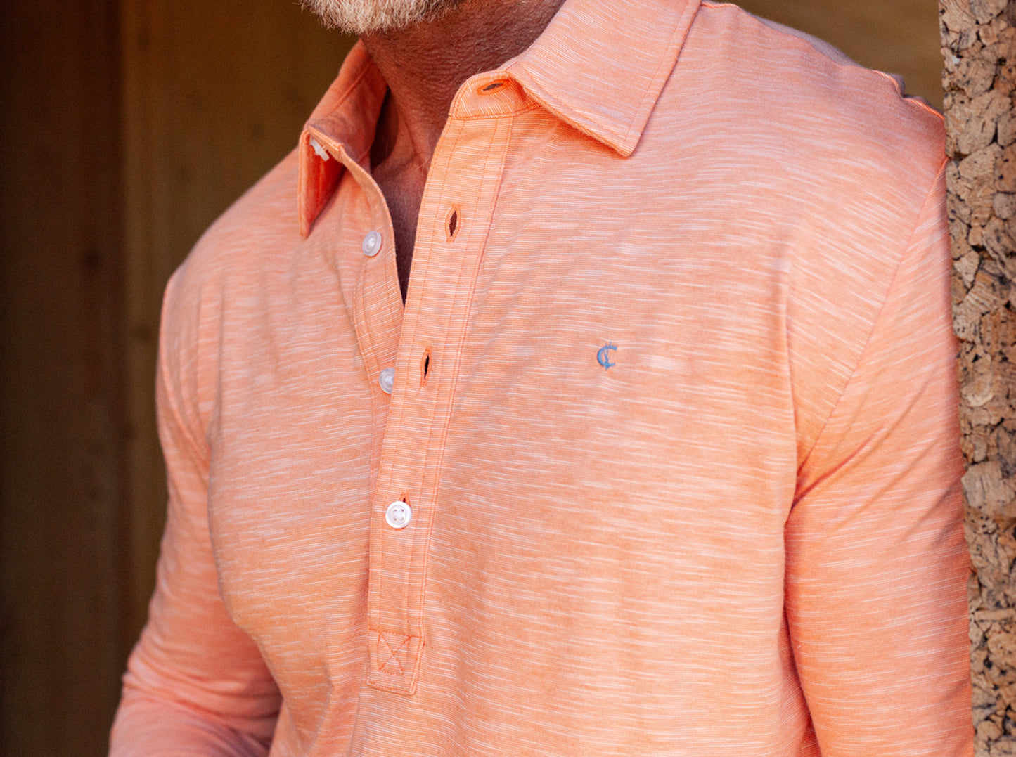 brrr° Long Sleeve Range Polo - Shell Phone