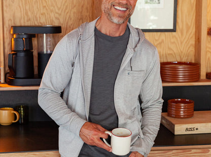 Lounge Zip-Up Hoodie - Light Gray