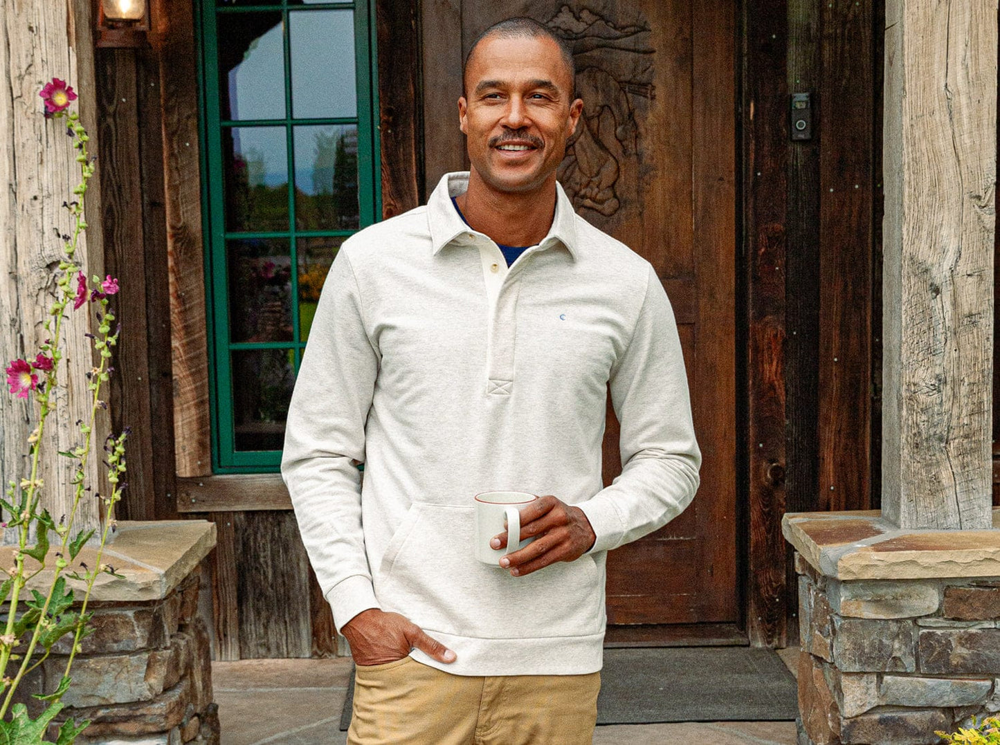 Collared Sweatshirt - Heather Oatmeal