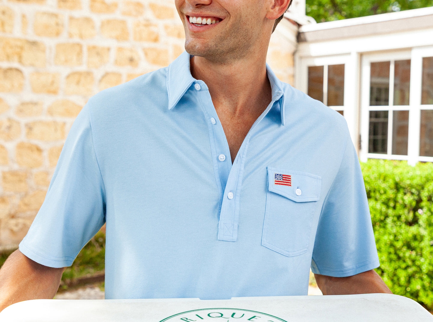 Limited Edition Players Shirt - American Flag - Light Blue