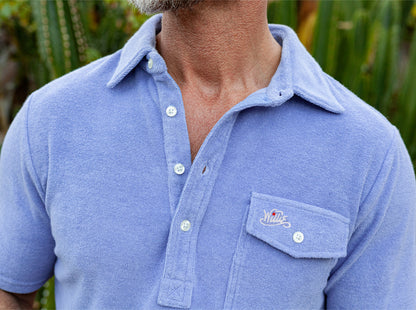 Willie Nelson Terrycloth Players Shirt - The Outlaw - Perry Winkle