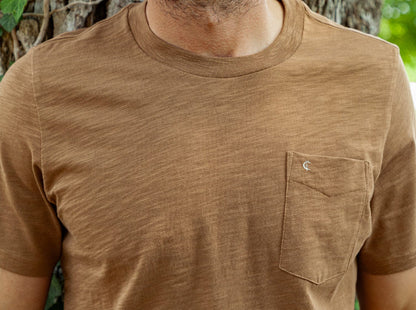 Slub Cotton Pocket T-Shirt - Cedar