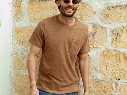 Slub Cotton Pocket T-Shirt - Cedar
