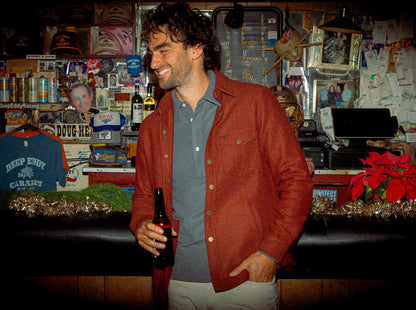 Herringbone Shacket - Ember